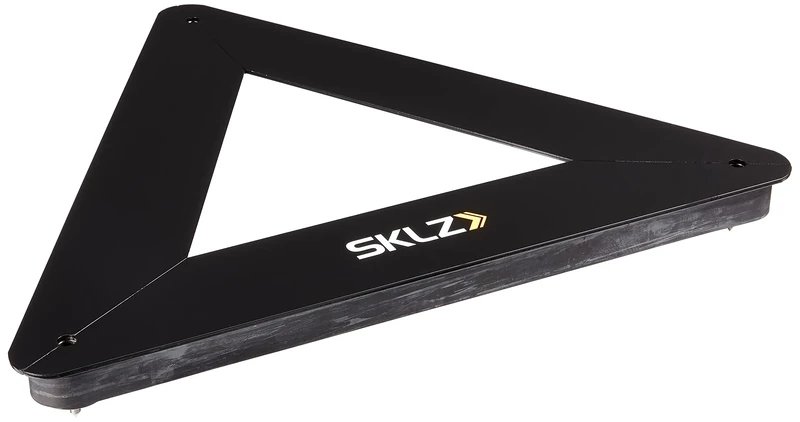 SKLZ Hockey Passing Triangle, Heavyweight Steel Design for Shooting, Passing, Stick Handling Skills, 56 cm Passing Area, Retractable Spikes for Ice, Cement, Tiles - Ideal for Solo or Team Training