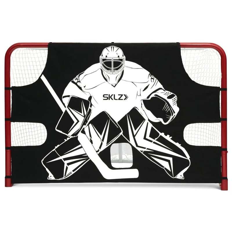 SKLZ Hockey Shooting Trainer, Maximise Scoring Potential, Durable Fabric, Fits Regulation Goals, Instant Feedback, 5 Target Areas, Easy Setup, Reinforced Construction - Black