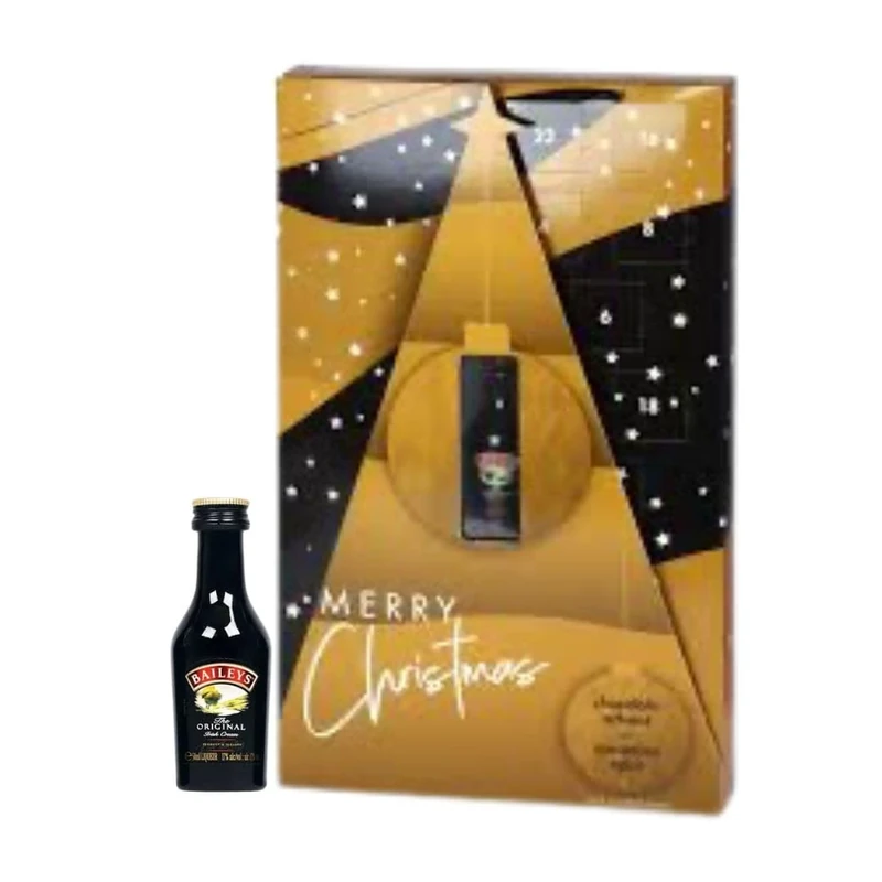 Baileys Advent Calendar 2024 - Alcohol Chocolate Advent For Adults - Baileys Minuature 5cl bottle and 24 Chocolates Gift Set Christmas - Irish Cream Flavour - Secret Santa