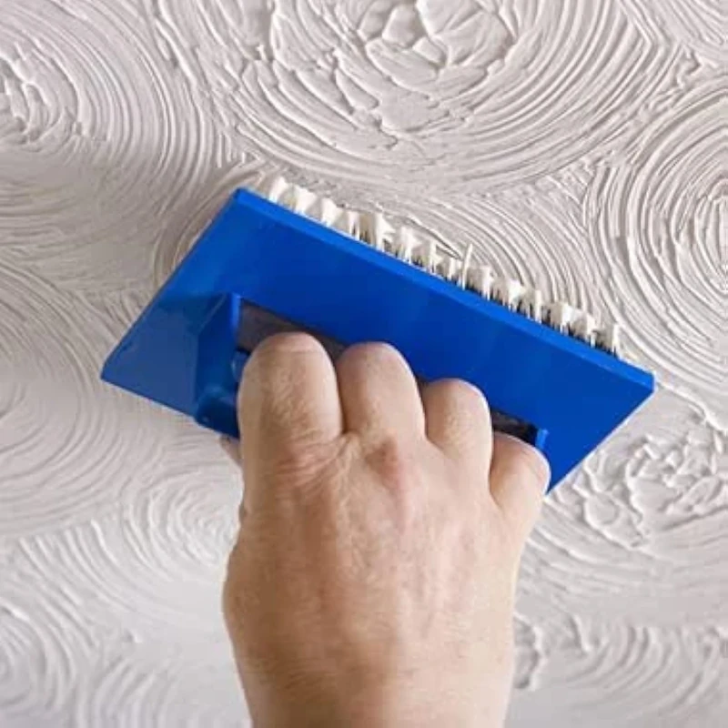 Blue Stipple Brush - 15x10cm Artex Texturing Tool for Paint & Powder