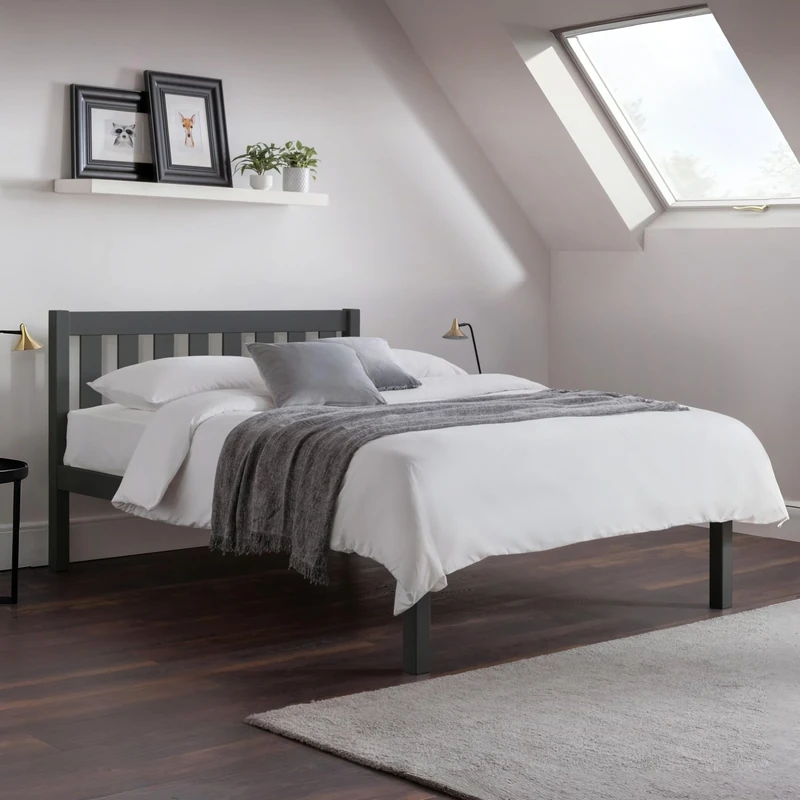 Julian Bowen Luna Bed - Anthracite Painted Beds