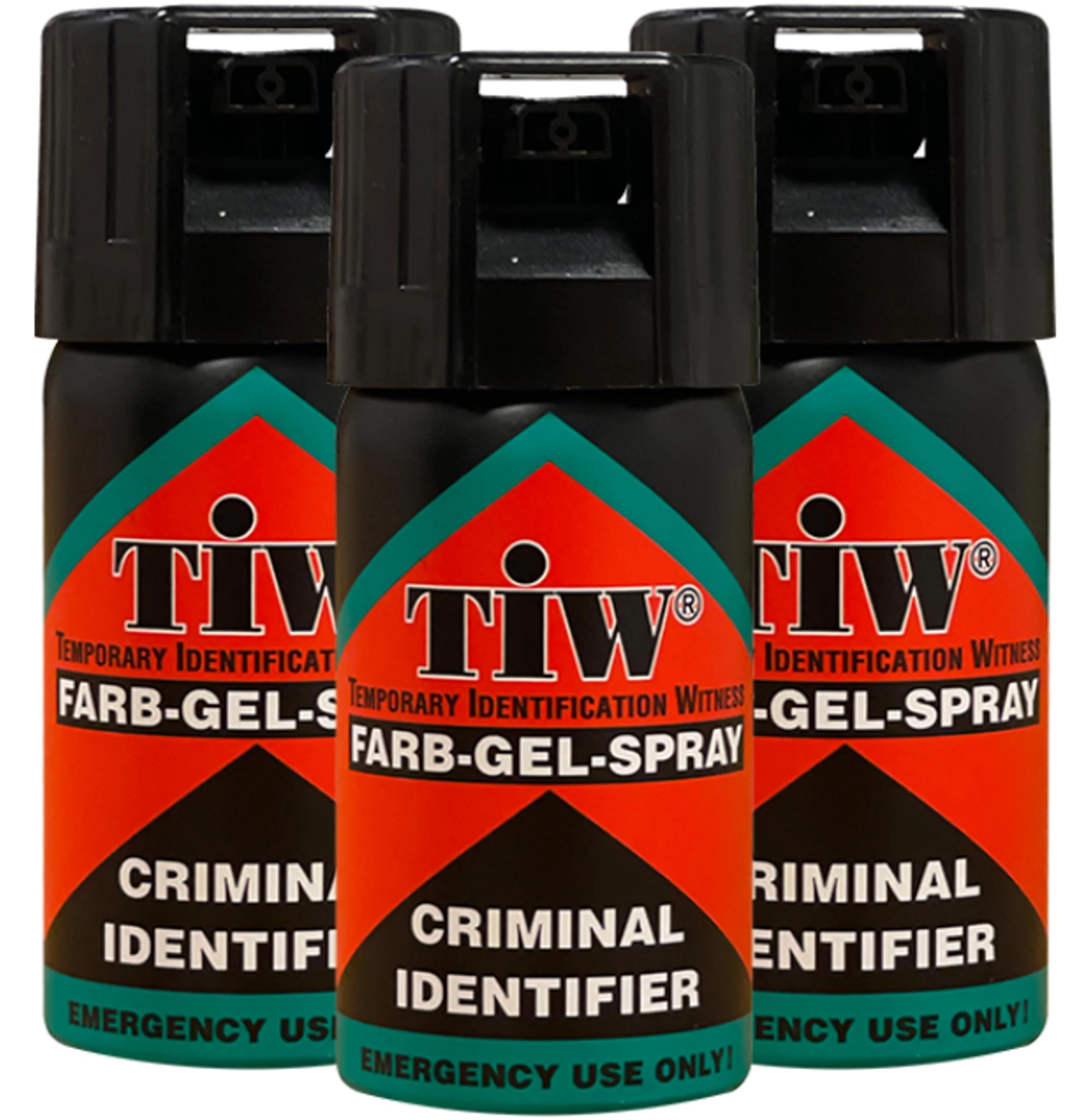 2in1 Self-Defence Spray and Criminal Identifier. 3 UNITS. UK Police used brand TiW TW1000. UK Legal alternative to Pepper Spray, Taser, Mace. (3 x 40 mL) FARB-GEL for Women and Men. Made in Germany.