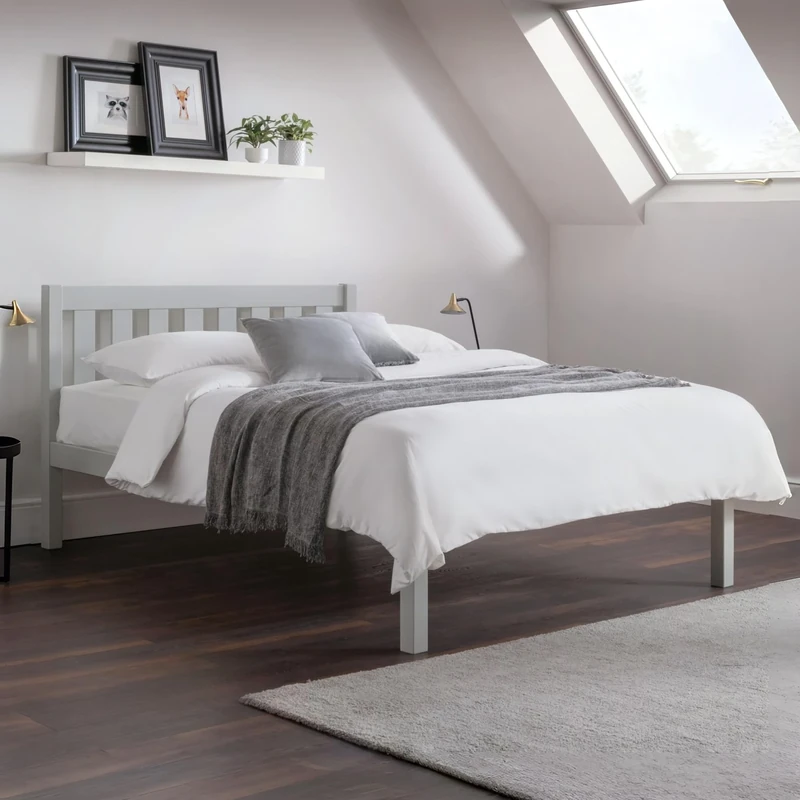 Julian Bowen Luna Bed 135cm, Dove Grey