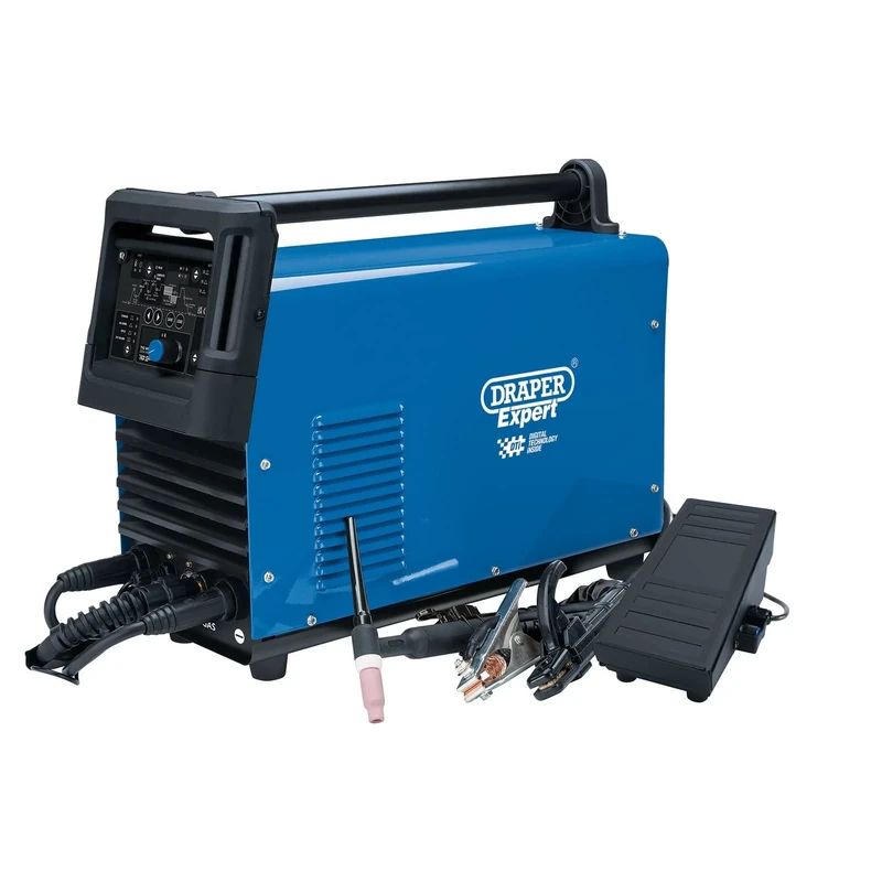 Draper 70052 High Frequency TIG/MMA Aluminium Welder Dti, 200A Blue One Size