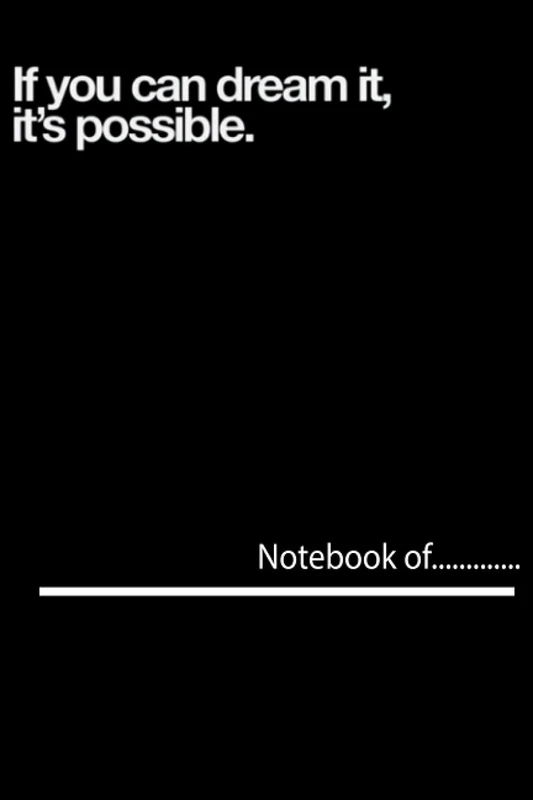 kxhcigur56 if you can dream it - its possible - 120 pages notebook Weekly Meal Plannerx