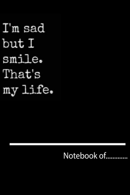 xkjhcfgiuor34 im sad but i smile - that my life - 120 pages notebook for girl boy teen Weekly Meal Planner x