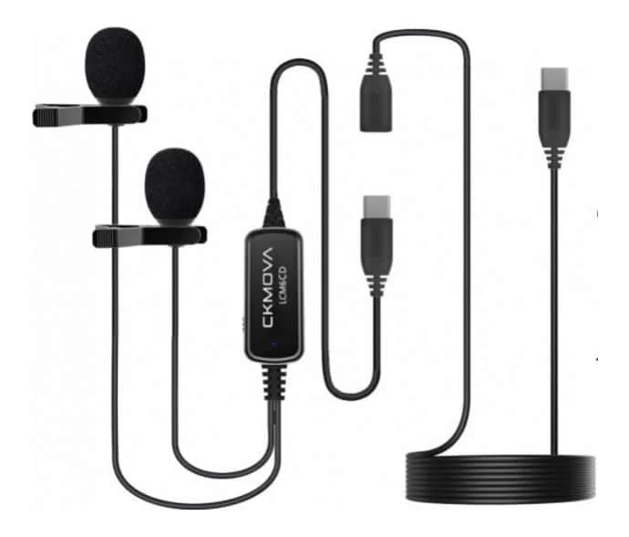 CKMOVA LCM6CD - dual USB C lavalier microphone