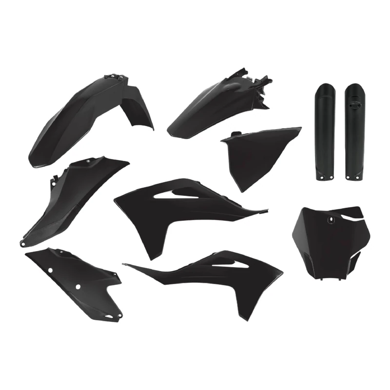 POLISPORT 91066 Polisport MX Plastic Replica Kit for Those Looking for OEM Quality for Gas Gas Motorcycles in Black