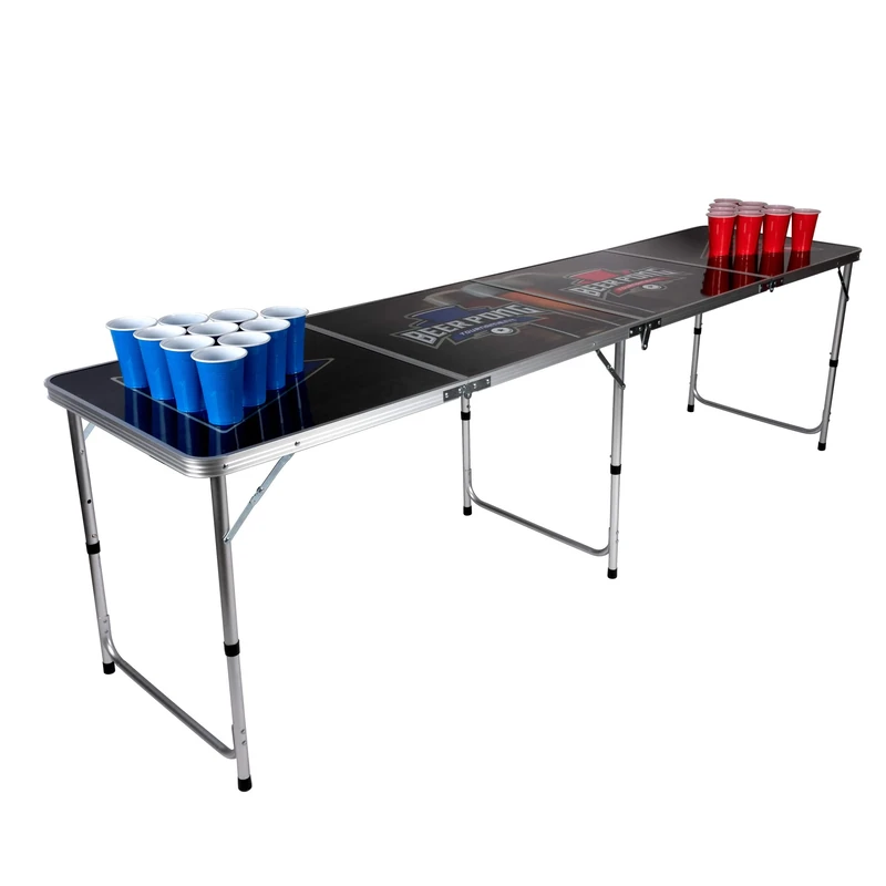 Lifetime Games Foldable beer pong table – assembled 240 x 60 x 70 cm – compact folding to 60 x 60 x 15 cm – with handle
