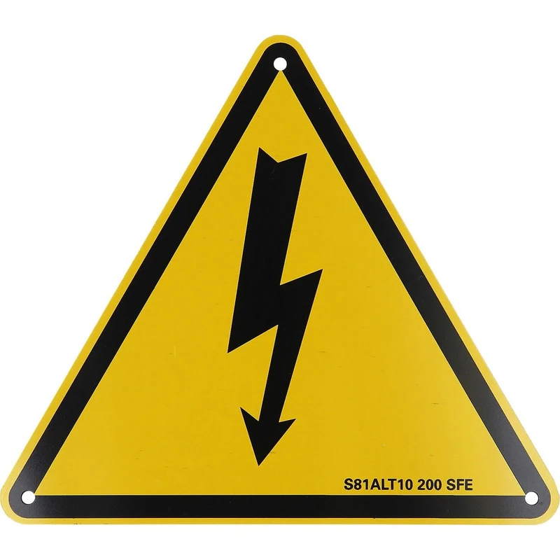 KS-Tools 117.0178 Warning Sign Blitz for Working on Hybrid and Electric Vehicles, Aluminium - Image 1