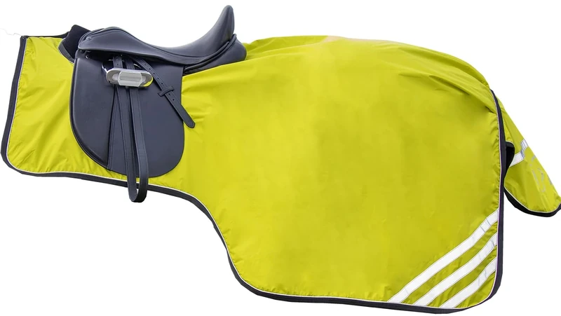 HKM Reflective Exercise sheet with fleece lining Neon Yellow 5'3