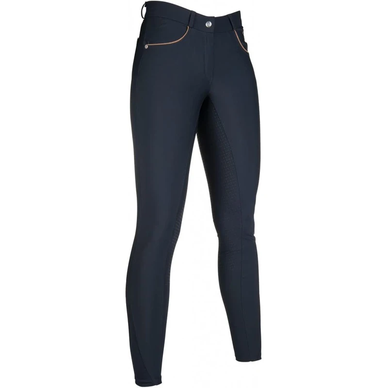 HKM Women's Beagle Silicone Full Seat Riding Breeches, Deep Blue, 36