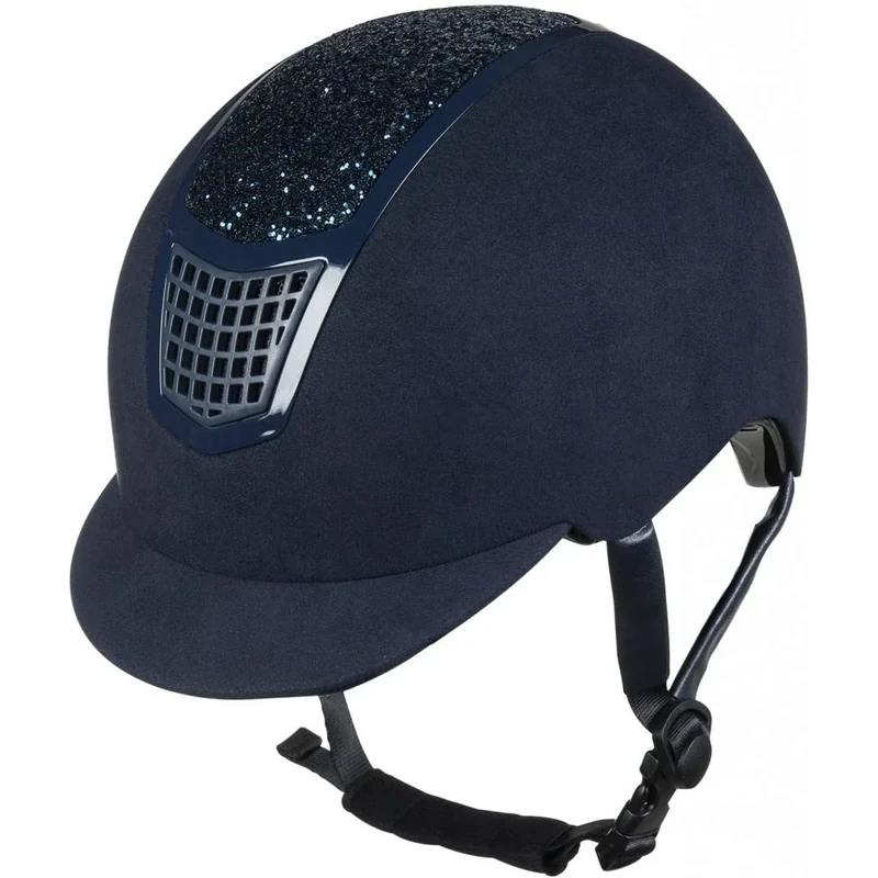 HKM Unisex Brillant Riding Helmet, Deep Blue/Deep Blue, 53-55 cm