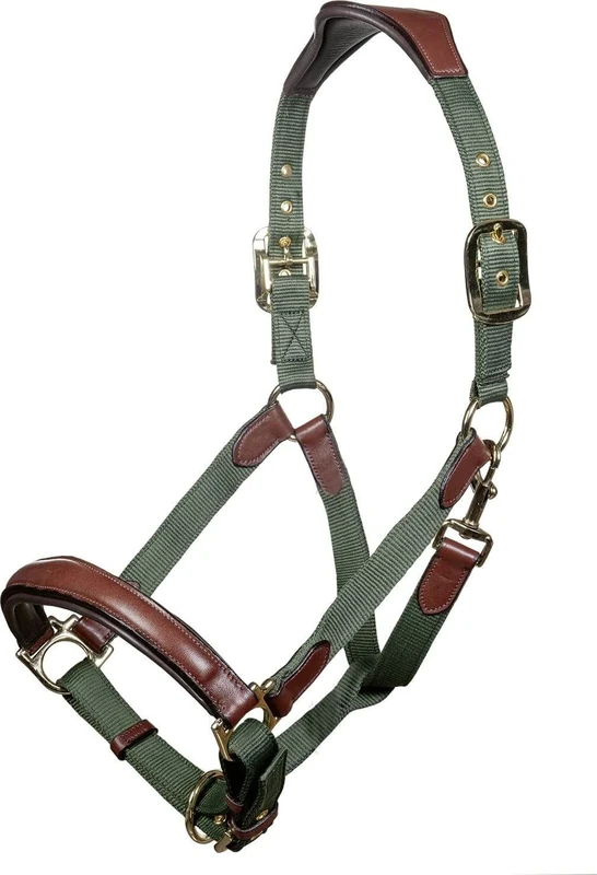 HKM Luna Leather Halter Brown Thoroughbred