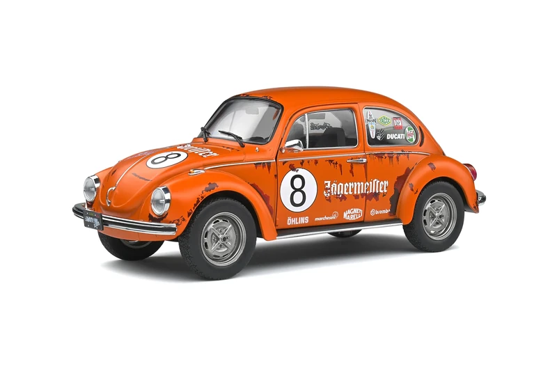 solido 1:18 1974 Volkswagen Beetle 1303 Jaegermeister Tribute Orange