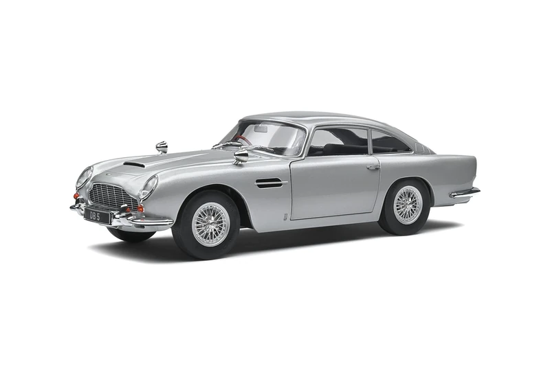 Solido S1807101 1:18 1964 Aston Martin DB5-Silver Birch Collectible Miniature car, Silver