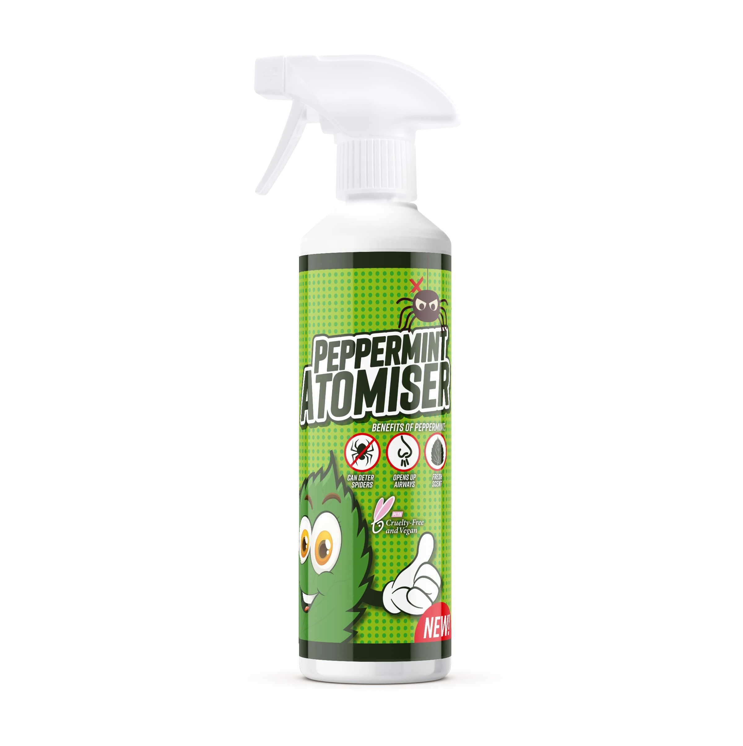 McKLords FAM0551 Peppermint Atomiser-Spider Repellent/Deterrent Spray-Natural and Eco Friendly Pest Control 500ml, Clear