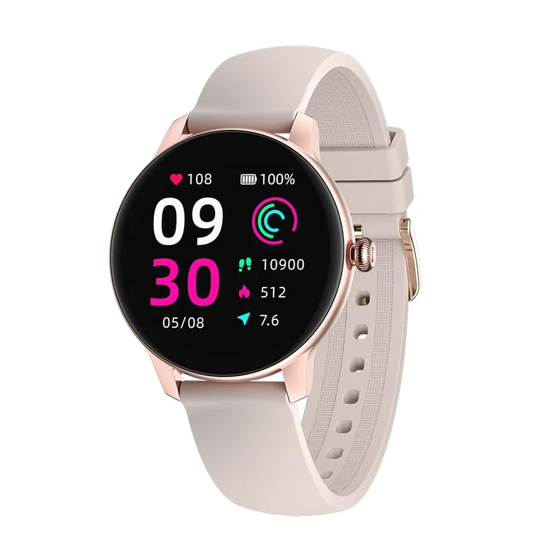 LUNIQUESHOP Smartwatch for women Round LSFIT | Female Health Tracking | Sport | Blood Oxygen | Heart Rate | Teenage Girl Watch | SmartWatch Compatible iPhone Samsung