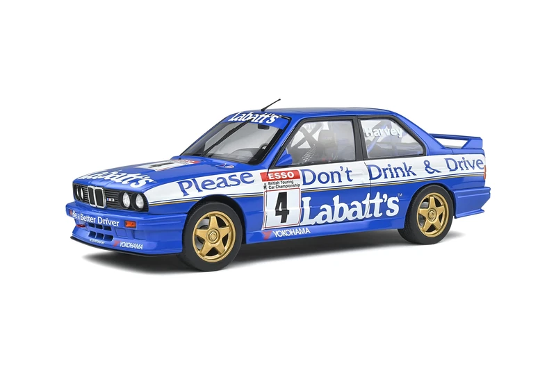 MODELLINO IN SCALA COMPATIBILE CON BMW E30 M3 N.4 BTCC 1991 HARVEY 1:18 SOLIDO SL1801512
