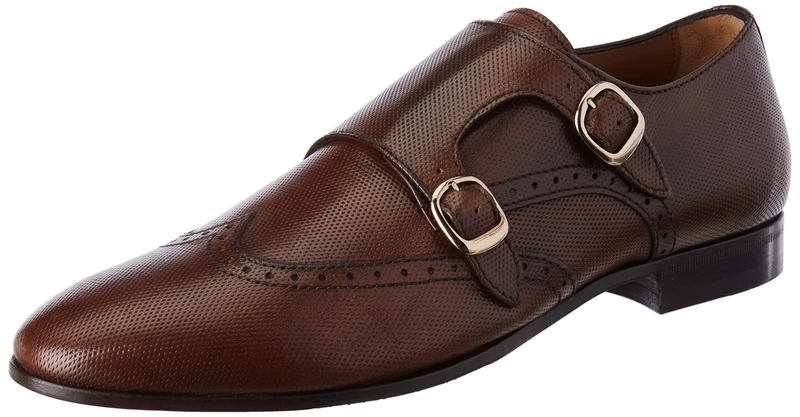 Lottusse Men's LL07346-001 Monk-Strap Loafer, Marron, 10 UK