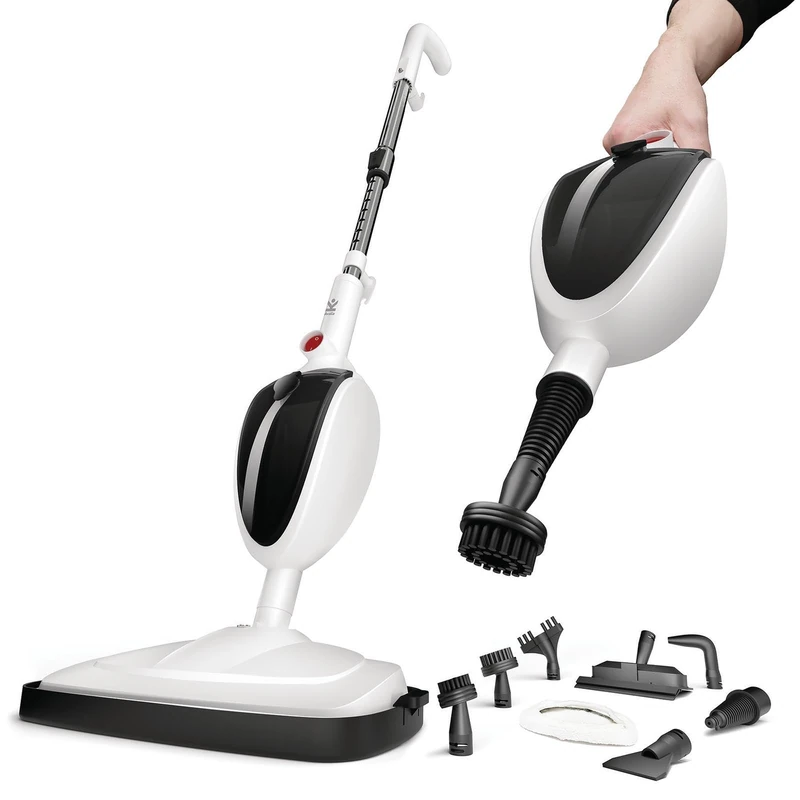 Avalla T-5 Steam Mop & Portable Handheld Steam Cleaner – 2-in-1 Double Steam Power - with 7 Accessories, Chemical-Free Cleaning for Floors, Grout, Carpets & Upholstery - Image 1