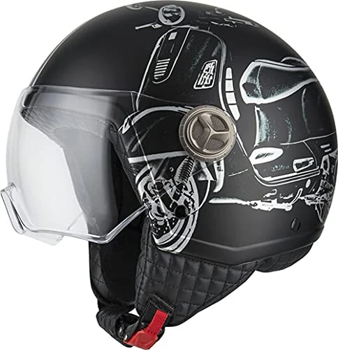 NZI Unisex_Adult Zeta 2 Open Helmet MINIJET, B-Vespa Turia, M