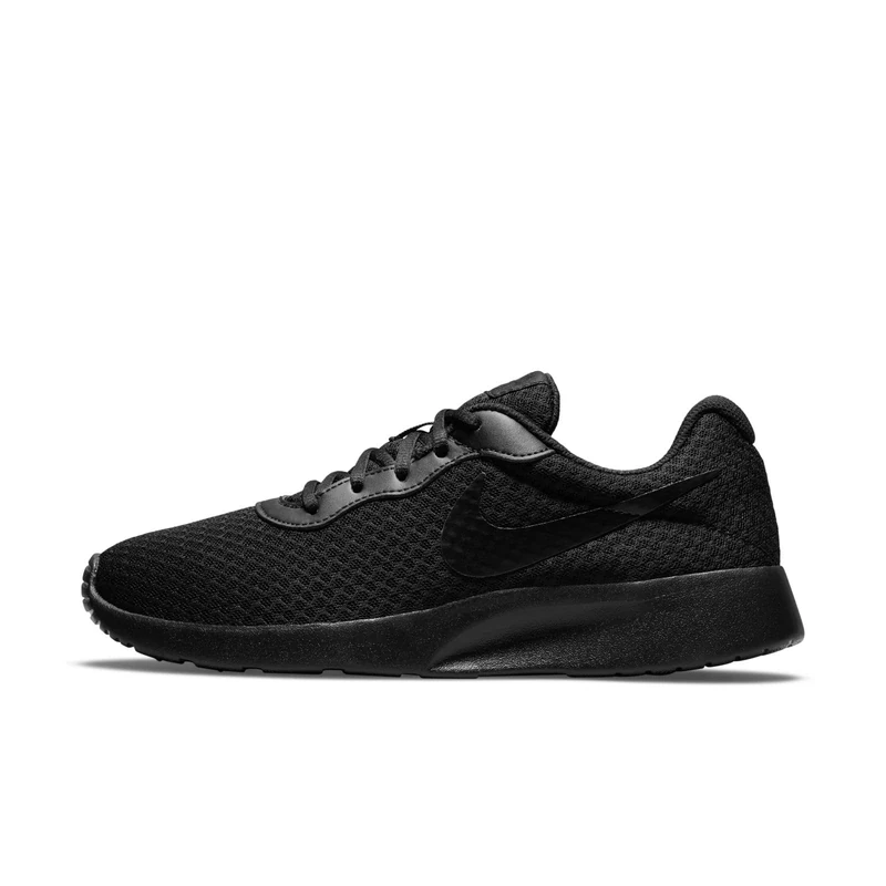 NIKE Women's Tanjun Sneaker, Black Black Barely Volt, 2.5 UK