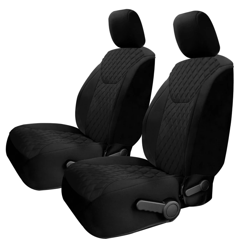 FH Group Custom Fit Seat Covers for Jeep Wrangler JK 4 Door for Years 2007-2018 Neoprene and Neosupreme Front Set seat Covers Water Resistant Black