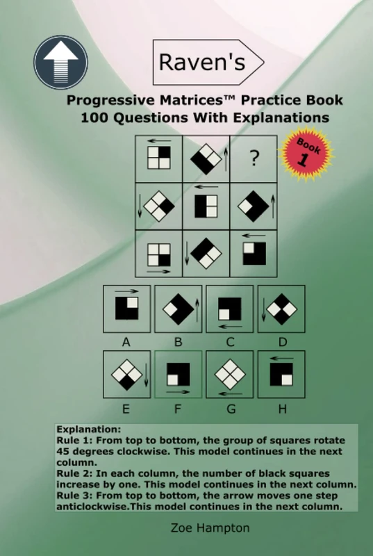 Raven's Progressive Matrices™ Practice Book: Prepare With 100 RPM/SPM/APM IQ Questions With Explanations (IQ Tests series) - Image 1