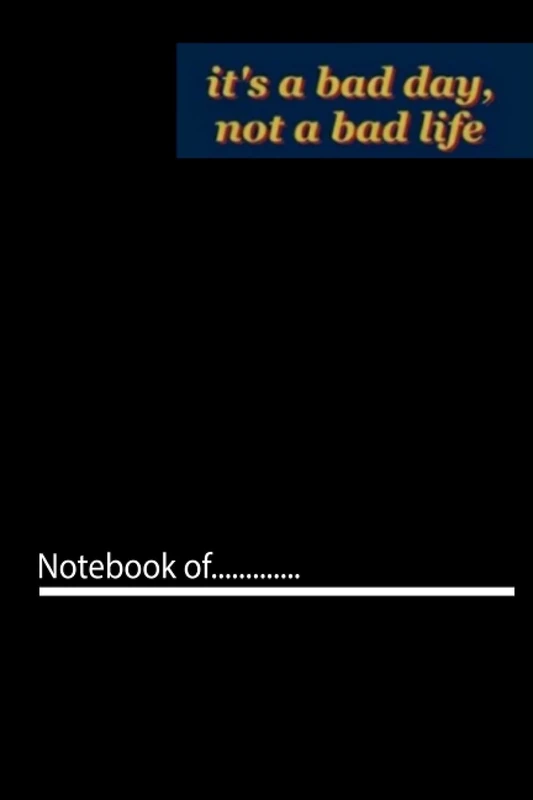xkcjhgiur36 its a bad day not a bad life - 120 pages notebook for girl boy teen Weekly Meal Planner x