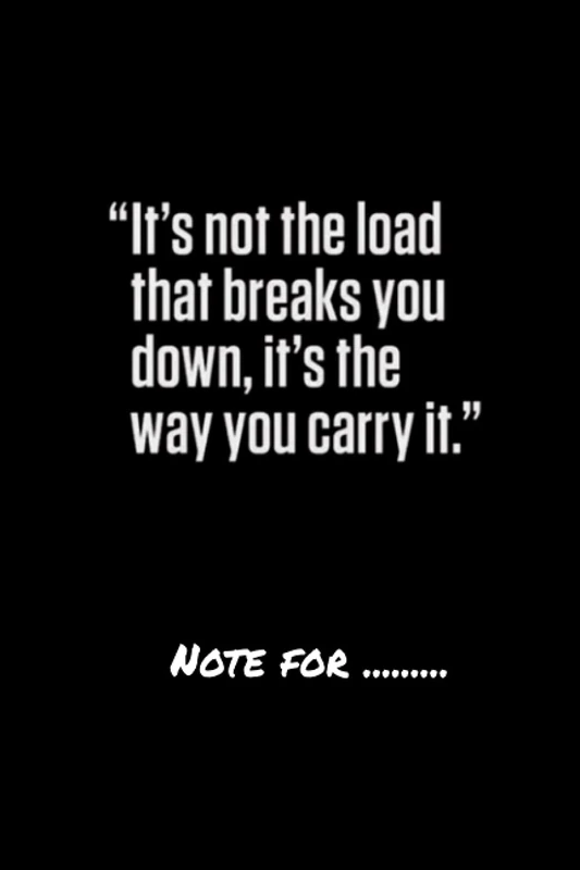 kxjhcgiur22 its not the load that breaks you down - its the way you carry it - 120 pages College Ruled Notebook Lined School Journal for girl boy teen