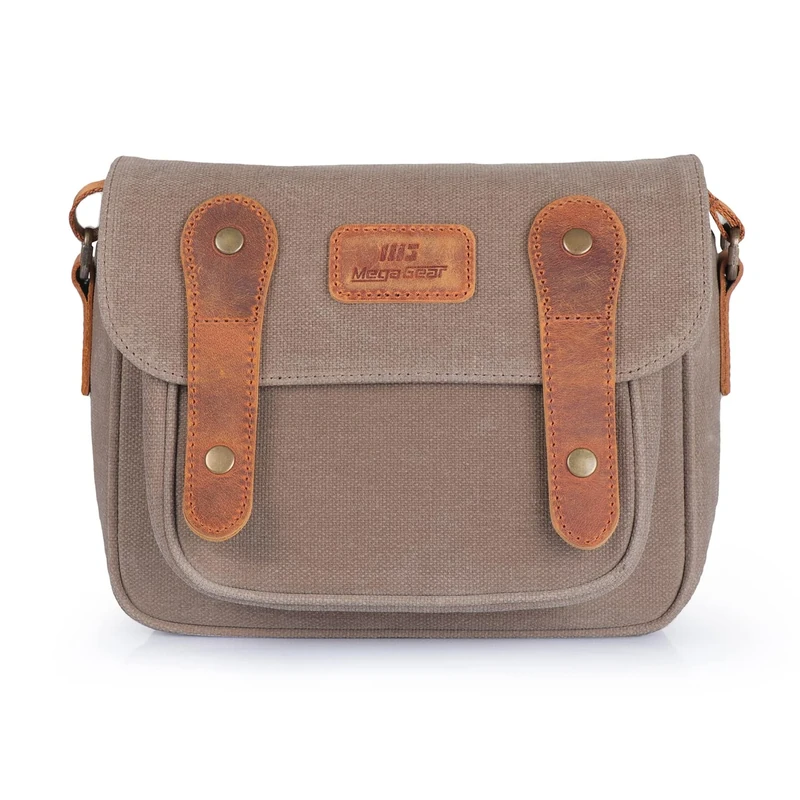 MegaGear Sequoia Canvas Bag Compatible with Canon, Nikon, Sony SLR/DSLR Mirrorless Cameras, Mink/Camel, (MG1974)