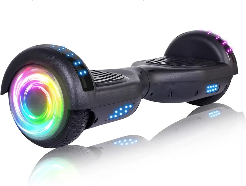SISIGAD Hoverboard Self Balancing Scooter 6.5" Two-Wheel Self Balancing Hoverboard with Bluetooth Speaker and LED Lights Electric Scooter for Adult Kids Gift