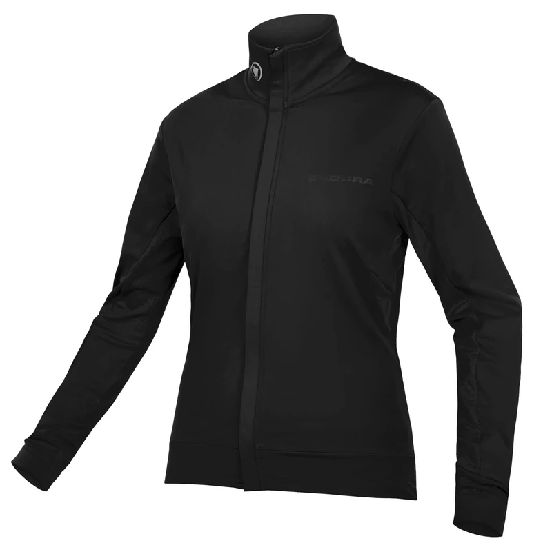 Endura Women's Xtract Roubaix Longsleeve Cycling Jersey | Water Repellent | Wicking | Reflective Trim Jersey, Black, XS