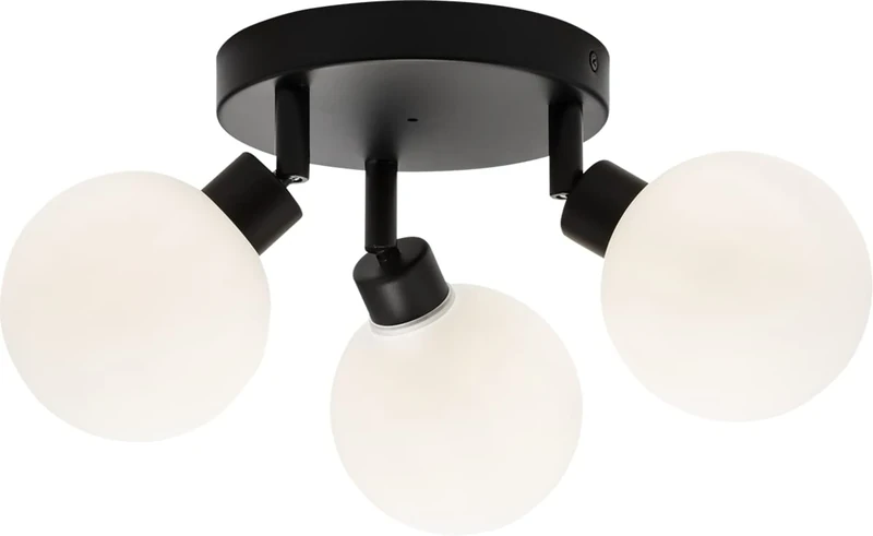 Triple Spotlight with Round Frosted Glass