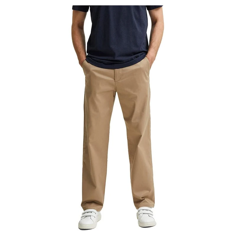 SELECTED HOMME White Men's SLHLOOSE-Salford 220 Flex Pants W NOOS Pants, Chinchilla, 38/32