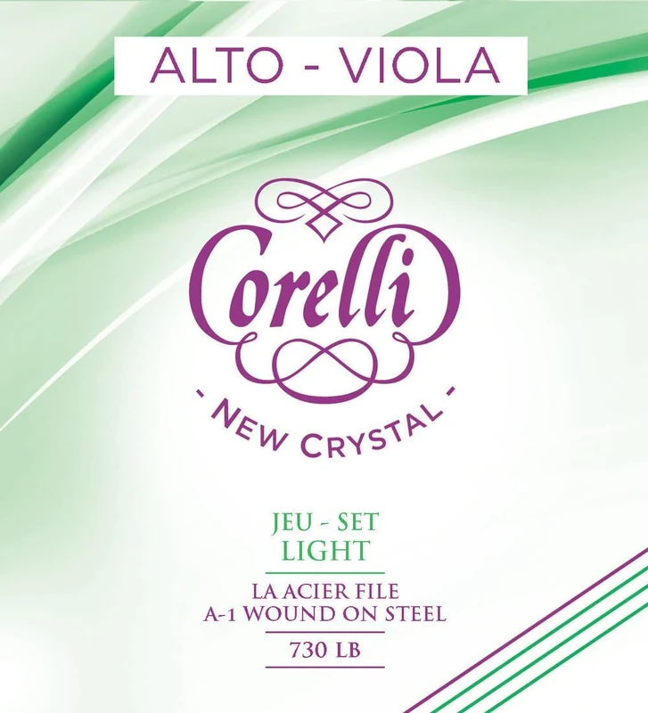 Corelli Viola strings Crystal Set with A ball end Light 730LB