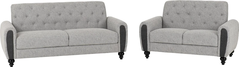 Seconique Chester 3+2 Suite in Light Grey Fabric - Image 1