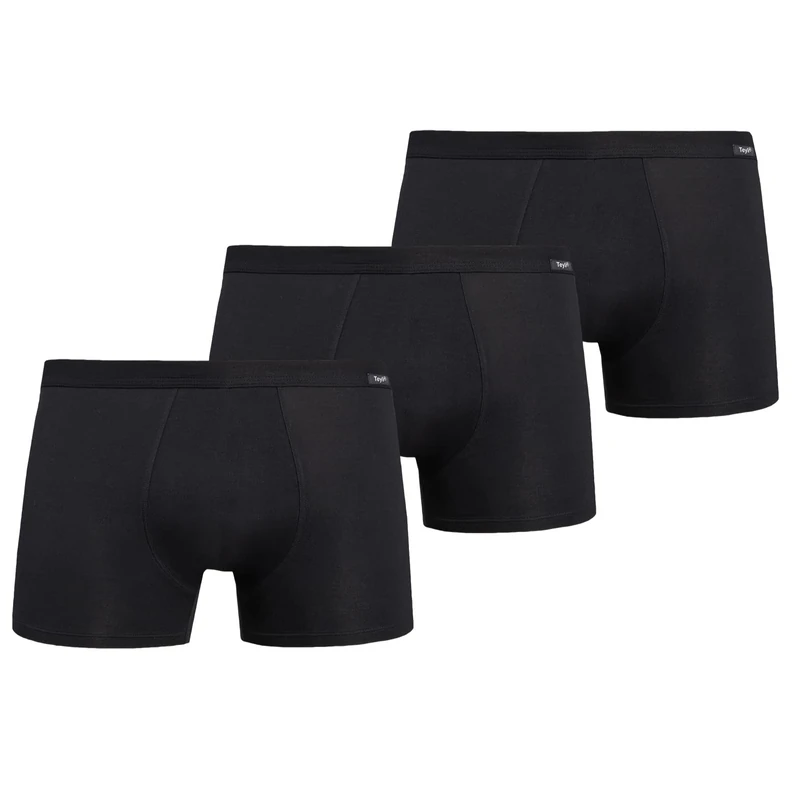 Teyli 3 Pack Men's Boxers Cotton Underwear Levi Color Black Size S