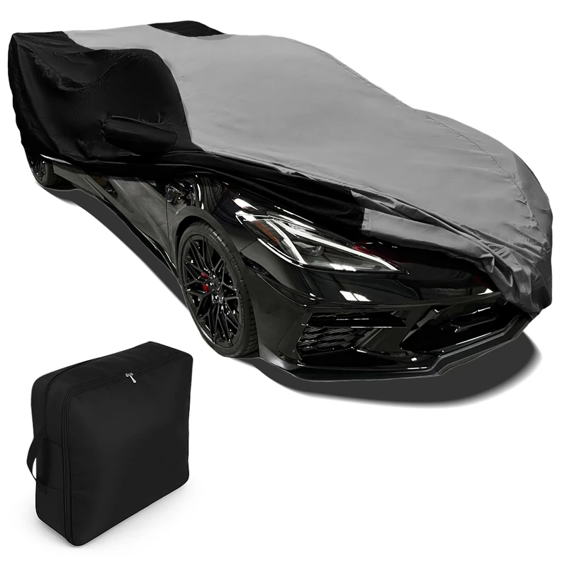C8 Corvette Ultraguard Plus Car Cover - Indoor/Outdoor Protection: C8 Stingray, Z51 (Gray/Black)