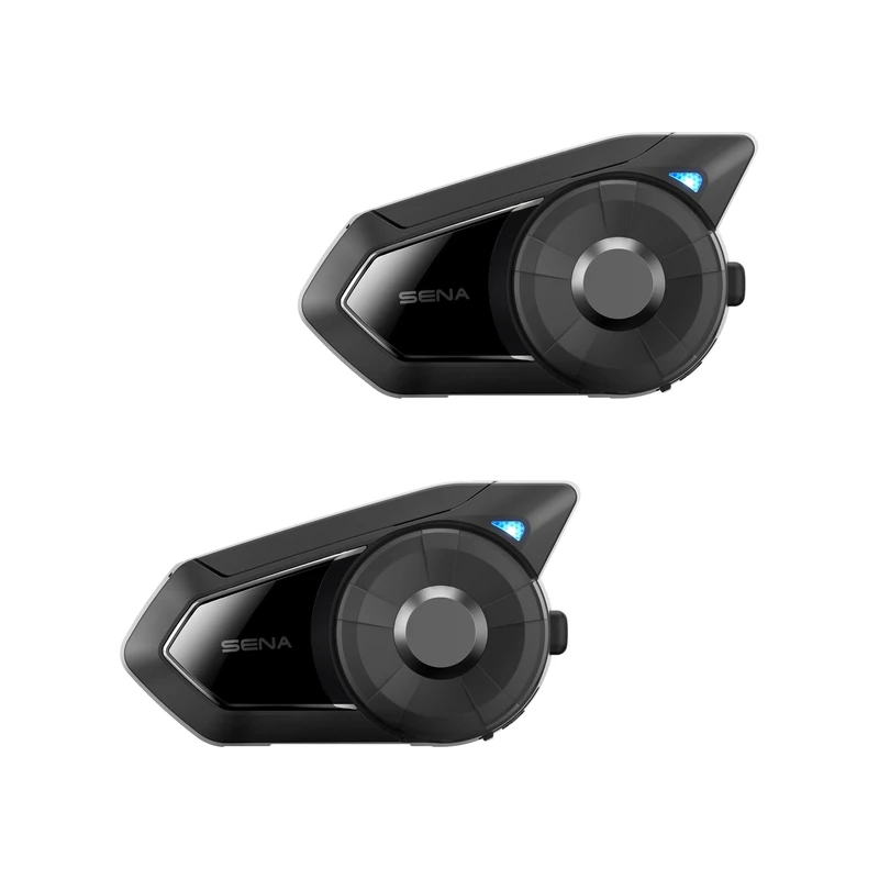 Sena 30K Motorcycle Bluetooth Headset/Mesh Communication System with HD Speakers, Black, Dual Pack