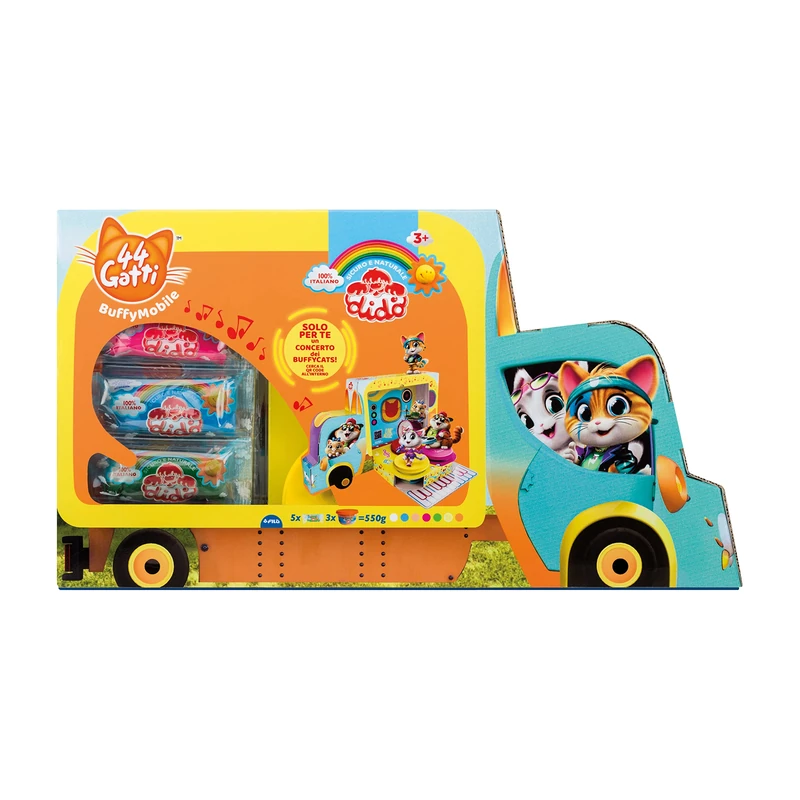 DIDO' - DIDÒ BUFFYMOBILE 44 Cats BUFFYCATS-44 Cats Pasta to Play, Assorted Colors, 353500 - Image 1