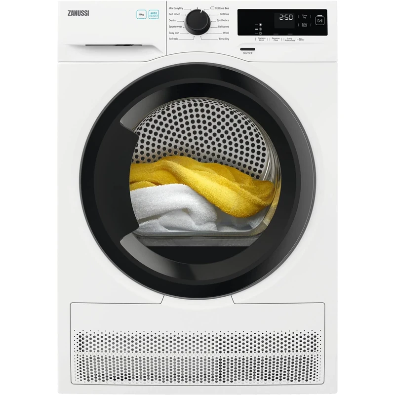 Zanussi 8kg Freestanding Heat Pump Tumble Dryer - White