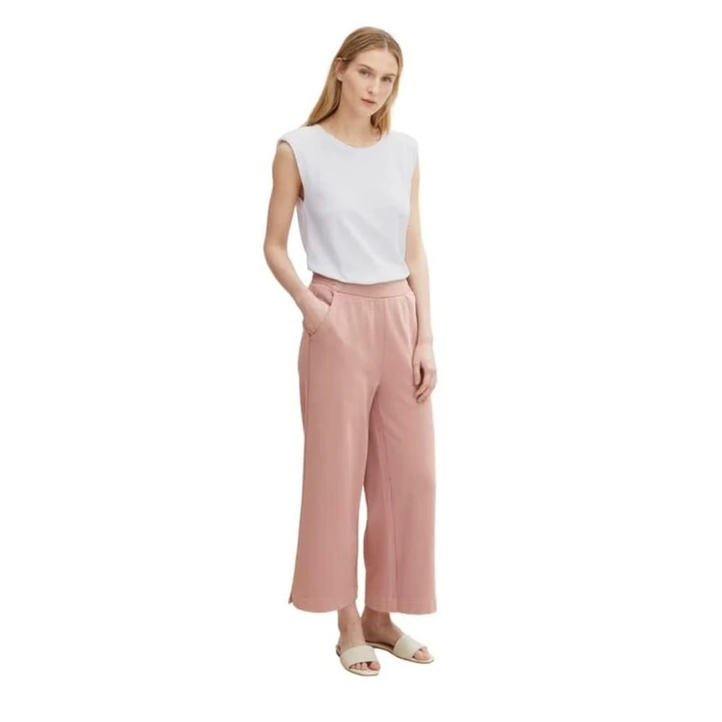 TOM TAILOR Ladies Culotte Fabric Pants 1032045, 29515 - Nude Rose, 36W / 28L