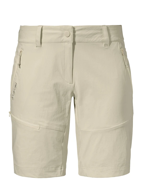 Schöffel Women's Toblach2 Lightweight and Cooling Short Hiking Elastic Fabric, Versatile Outdoor Trousers with Optimal fit and Practical Pockets, Humus, 44 (EU)