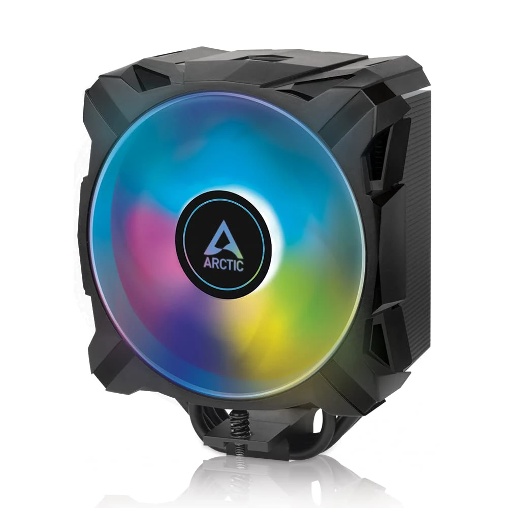 ARCTIC Freezer A35 A-RGB - Single Tower CPU Cooler with A-RGB, AMD specific, Pressure optimized 120 mm P-fan, 200-1700 rpm, 4 Heat Pipes, incl. MX-5 Thermal Paste - Black