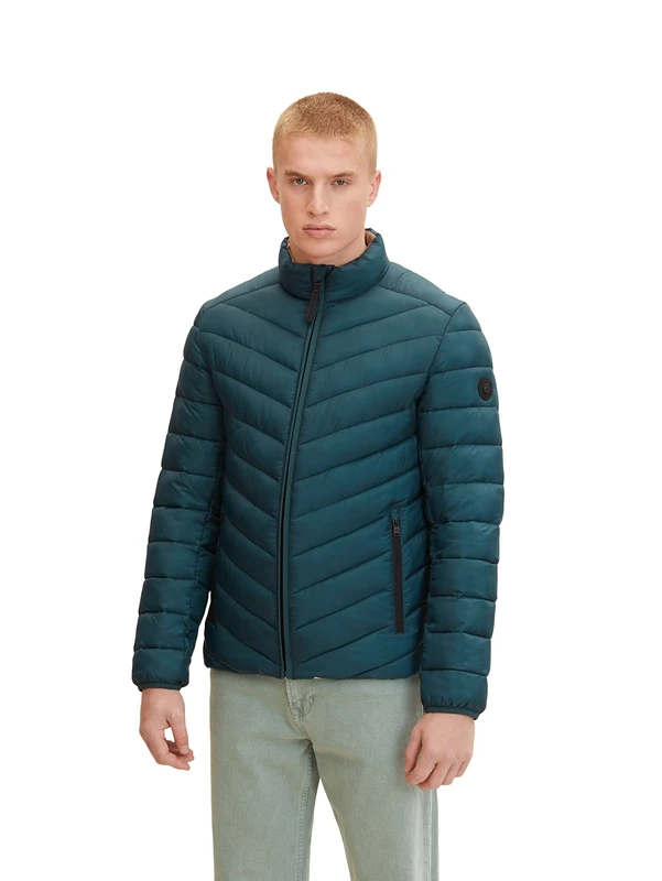 TOM TAILOR Men's Lightweight Quilted Jacket 1031474, 10834 - Deep Green Lake, S