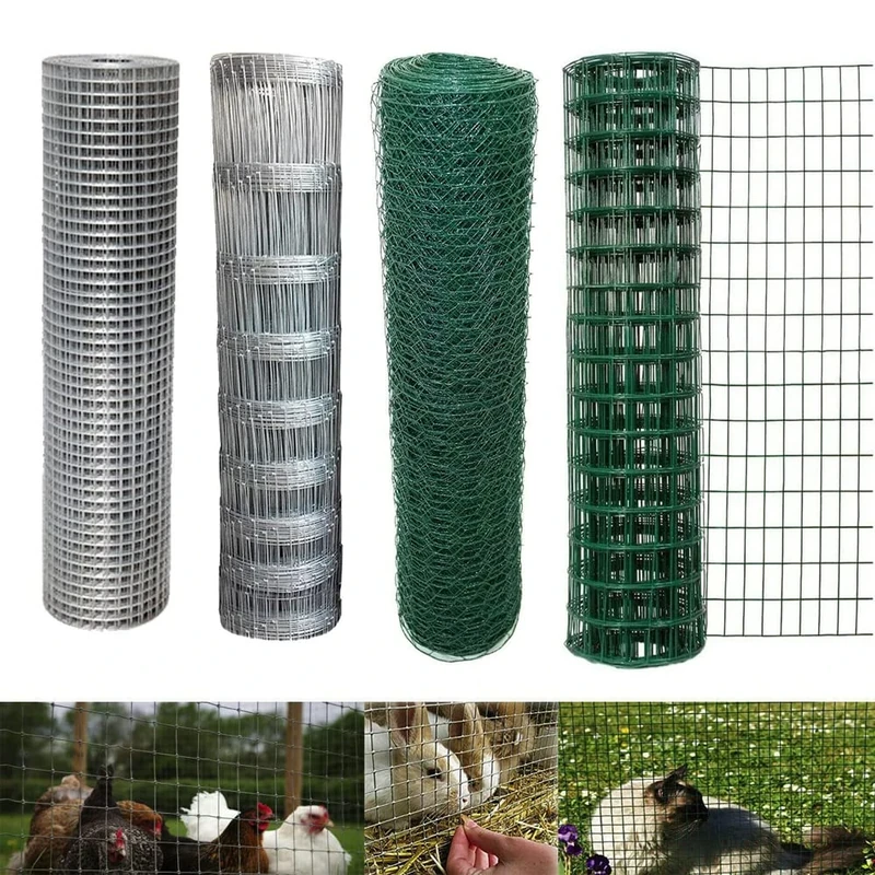 Wire Fence Roll, Chicken Wire Mesh, Lightweight Galvanized Agricultural Fencing, Wire Poultry Netting, for DIY Craft, Home Decors, Plant, Rabbit Netting Fencing, 915mmx30m, Hole Size: 1"x1"