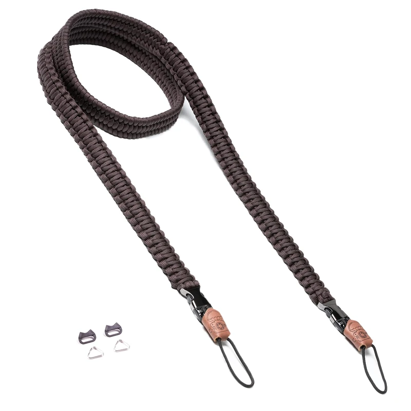 C-Rope The Traveler Camera Strap Hand-Woven Paracord Shoulder Strap with Quick Release 100 cm Brown