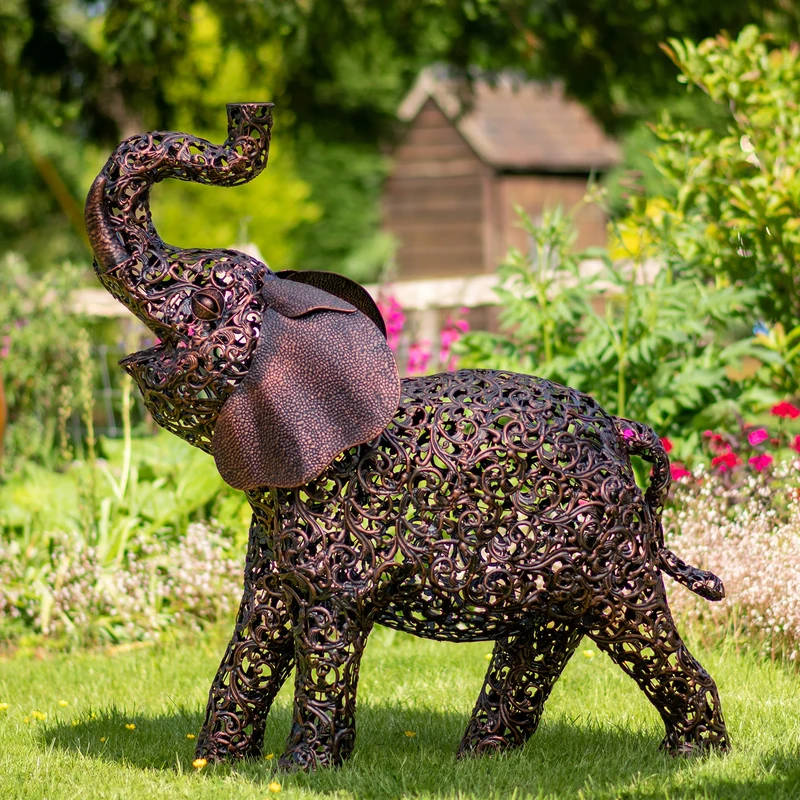 Creekwood Garden Animal Sculpture, Iron, Bronze, Large